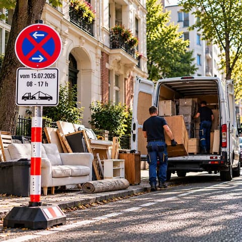 Halteverbot für Sperrmüll und Entrümpelung in Berlin
