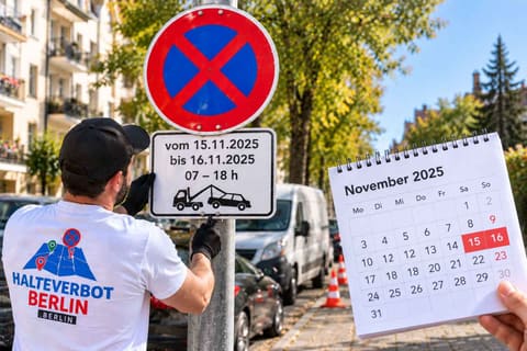 Wie lange vorher muss ein Halteverbot aufgestellt werden?